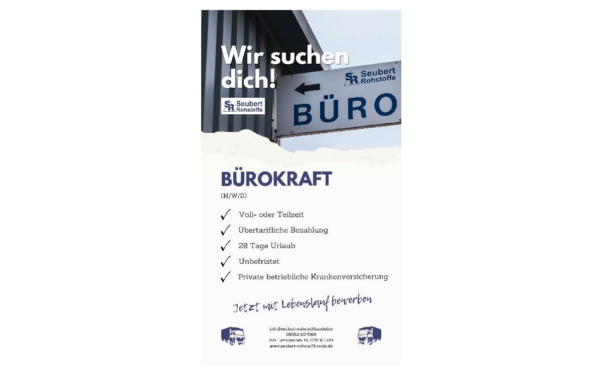 Bürokaufmann oder Bürofachkraft (m/w/d)